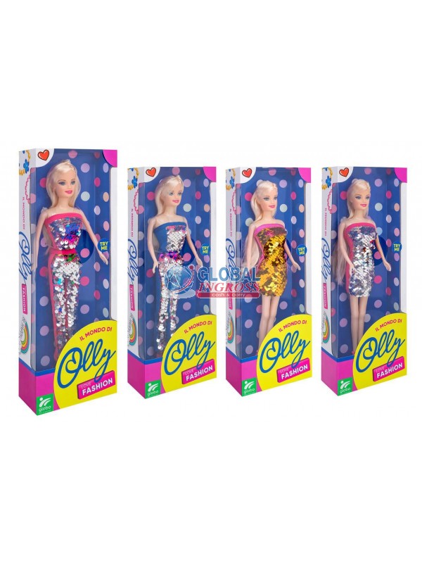 BAMBOLA C/PANTALONI VESTITO PAILLETTES