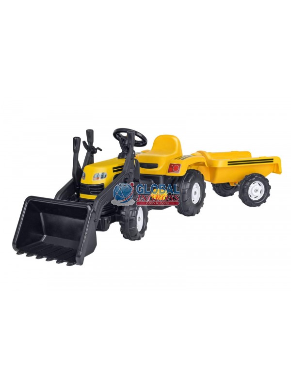 TRATTORE DOLU PEDALI GIALLO C/BENNA