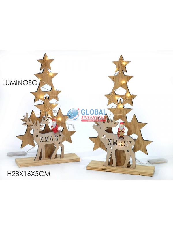 ALBERO C/RENNA XMAS B/O