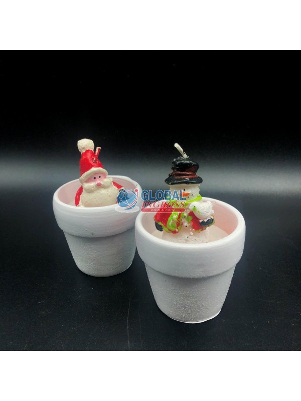 CANDELA NATALE IN VASO