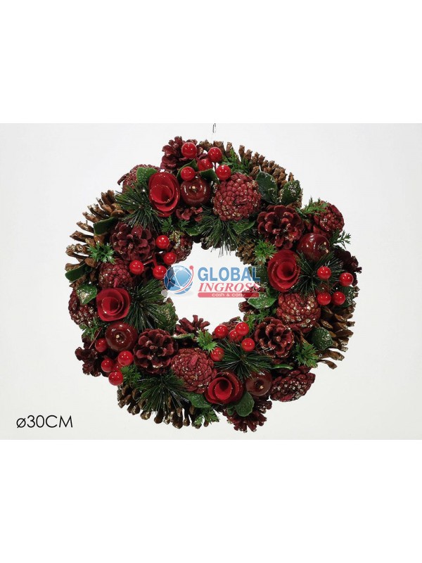 DIETROPORTA C/BACCHE ROSSE 30cm