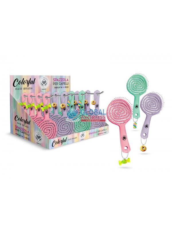 SPAZZOLA LABIRINTO OVALE COL.ASS.