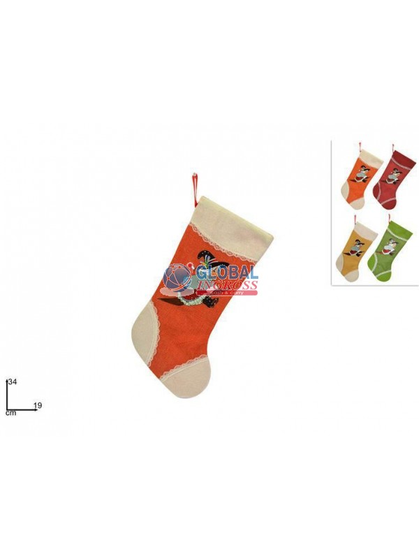 CALZA BEFANA JUTA 4 COLORI