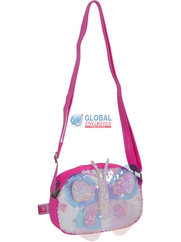 TRACOLLA SJ GANG CRYSTAL BUTTERFLY ROUND SHOULDER