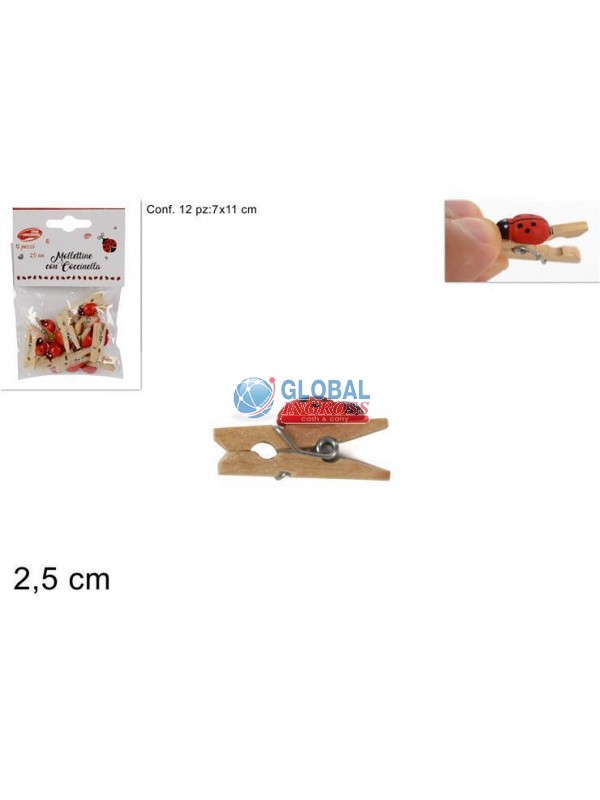 COCCINELLE ROSSE MOLLETTA 24pz 2,5cm