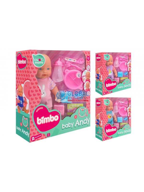 BAMBOLOTTO C/FUNZIONE BOLLE 30cm NEW