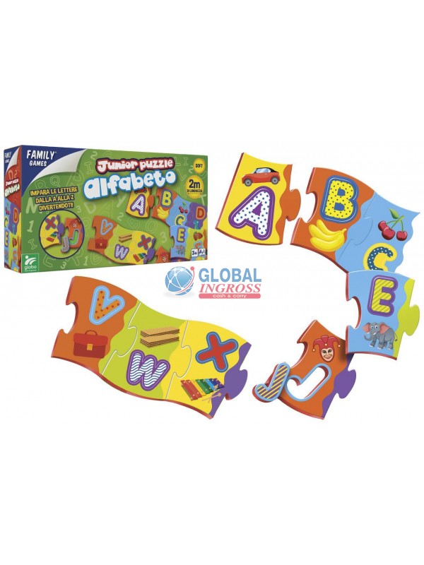 TAPPETO PUZZLE EVA ALFABETO LUNGO 2mt 58pz