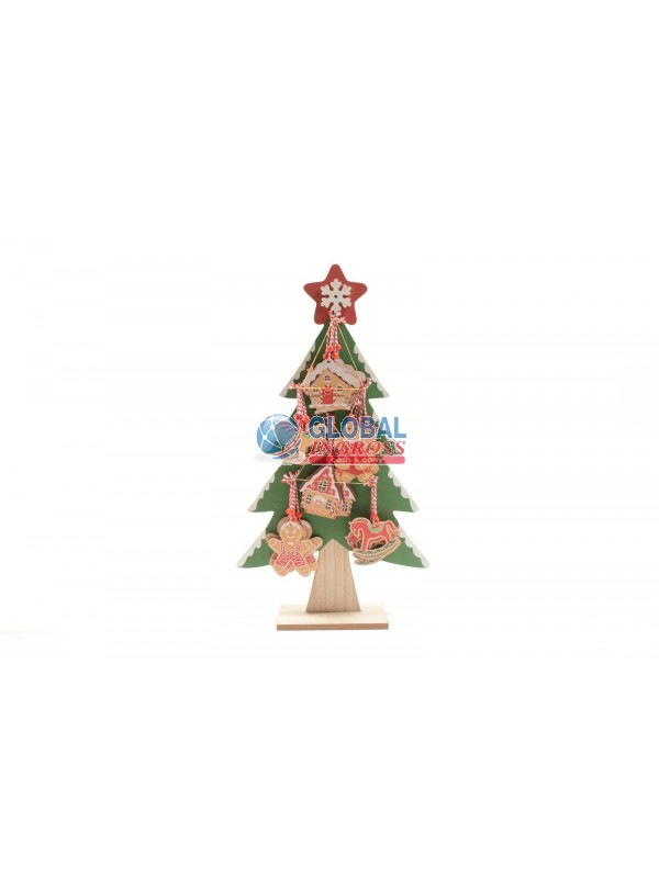 PENDENTE MARZAPANE IN LEGNO 7x8cm