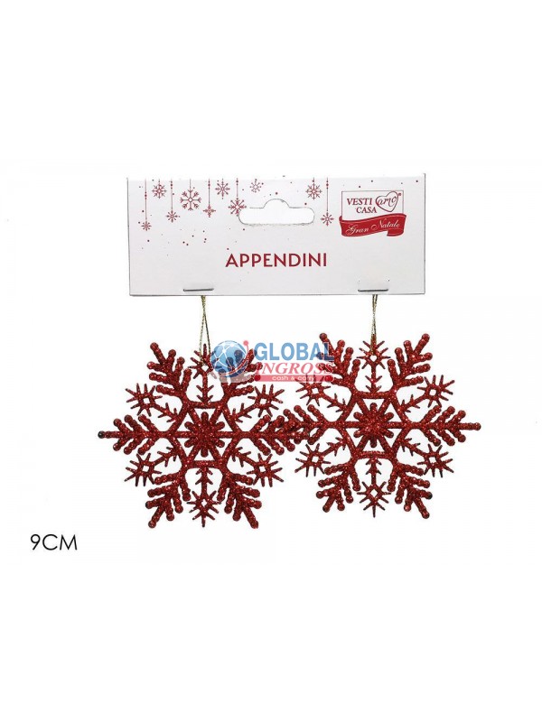 FIOCCO NEVE ROSSO APPENDINO 2pz