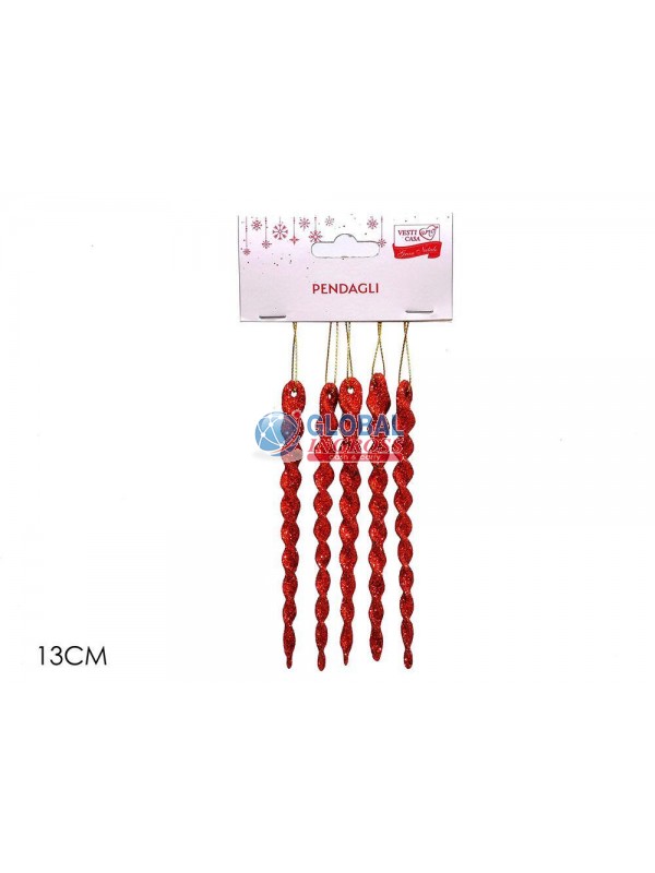 PENDAGLI ROSSO 5pz