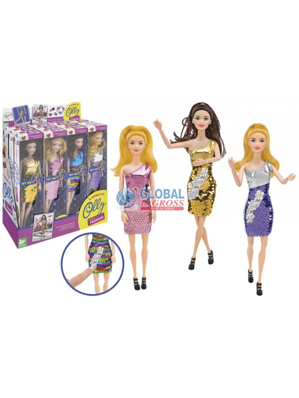 BAMBOLA C/PAILLETTES ASS.