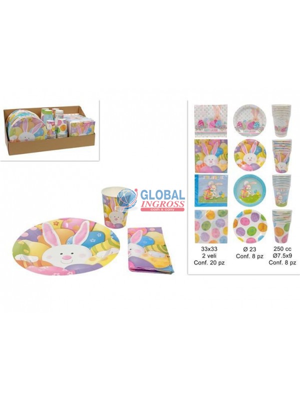 PIATTI/TOVAGLIOLI/BICCHIERI PASQUA ASS.