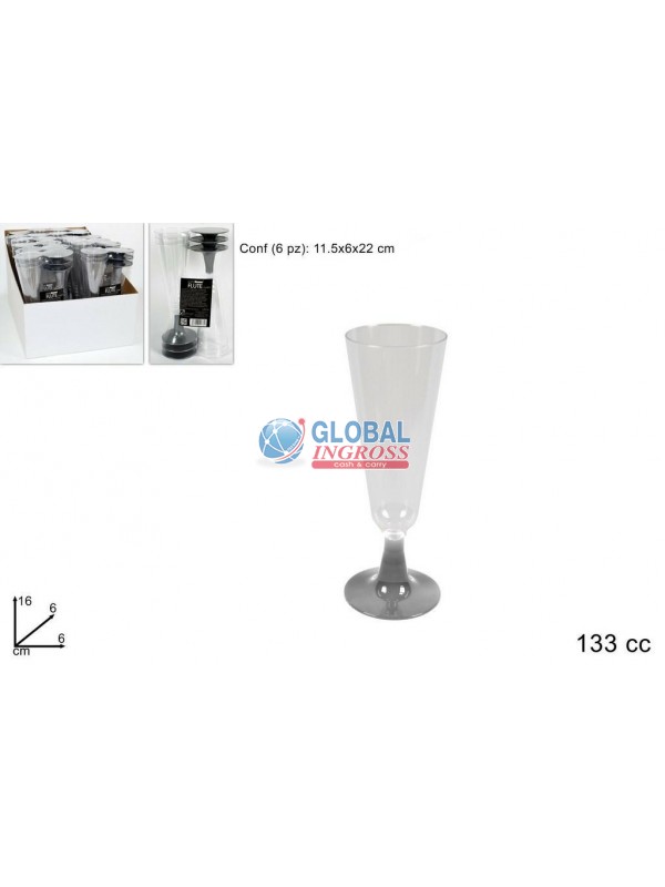 FLUTE 6pz BASE ARGENTO