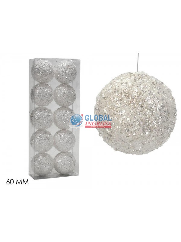 PALLE 60mm BIANCO 10pz