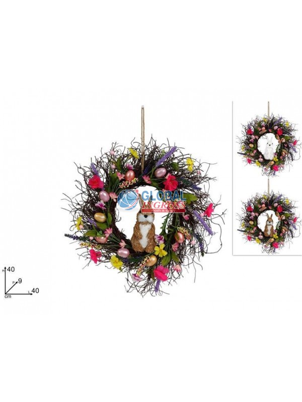 DIETROPORTA FIORI 40cm C/CONIGLIO