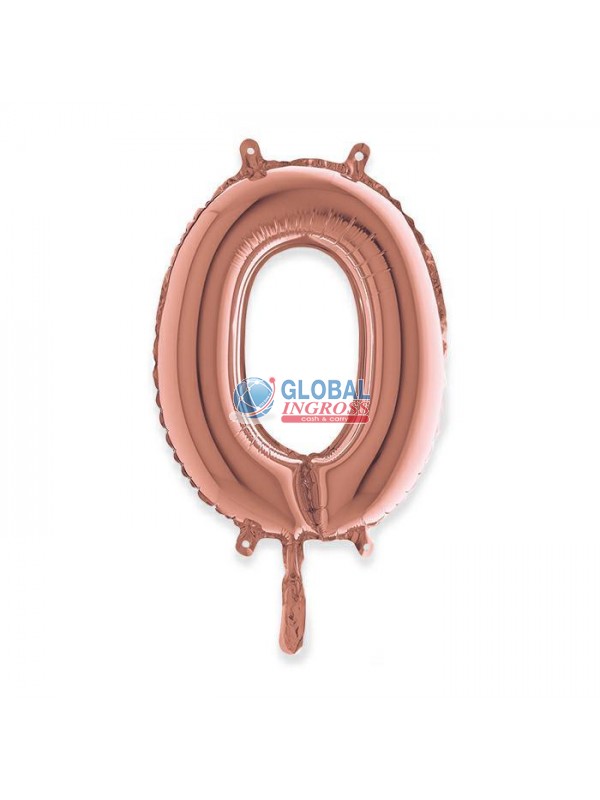 MYLAR NUMERO MEDIO ROSEGOLD 0 36cm