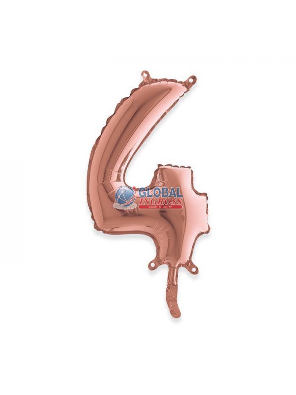 MYLAR NUMERO MEDIO ROSEGOLD 4 36cm