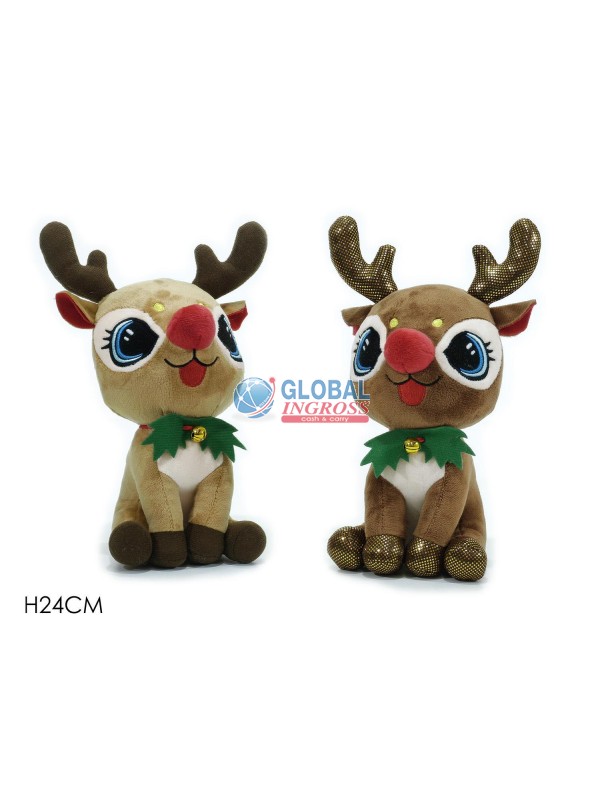PELUCHE NATALE RENNA SEDUTA
