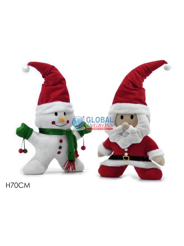 PERSONAGGIO PELUCHE NATALE 70cm ASS.