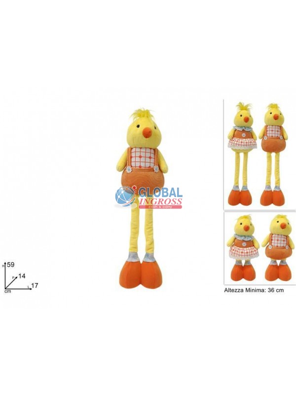 PULCINO ESTENSIBILE 36/59cm C/VESTITO ASS.