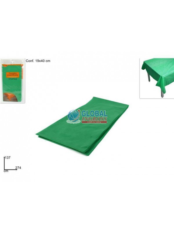 TOVAGLIA PVC COLOR VERDE 137x274cm
