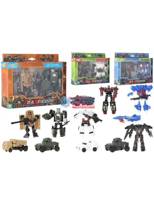 ROBOT TRAXFIGURE VEICOLO MILITARE 2pz