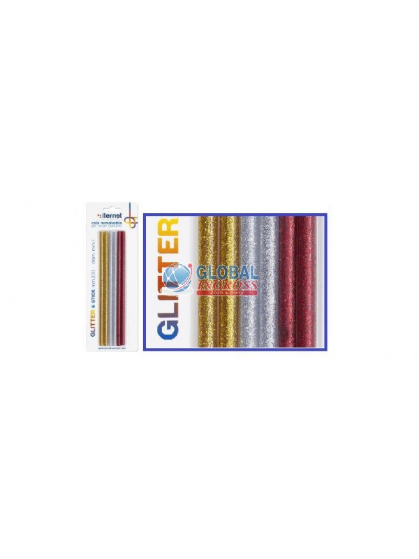 COLLA A CALDO GLITTER 7mm 20cm 6pz