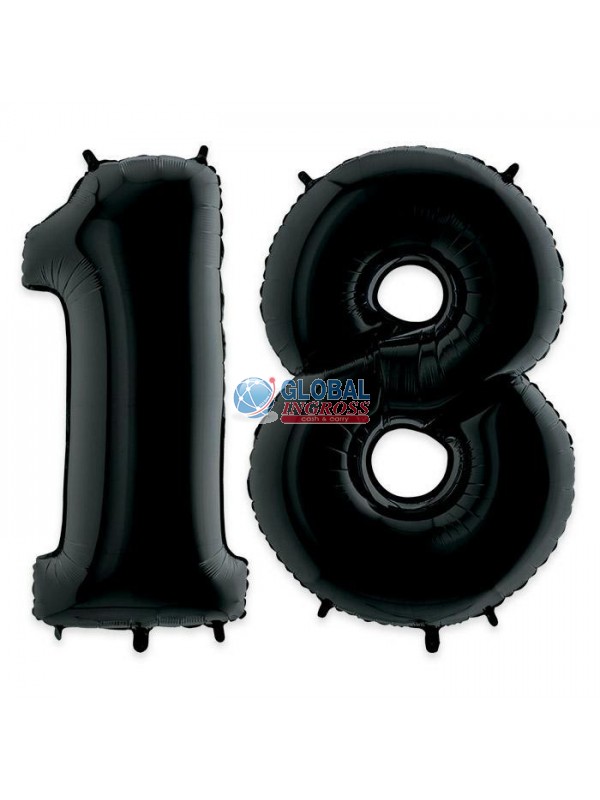 MYLAR NUMERO NERO 18 1mt .