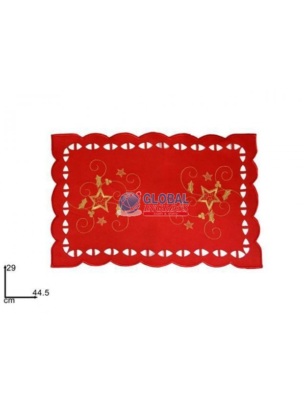 CENTRINO RETTANGOLARE ROSSO 44x29