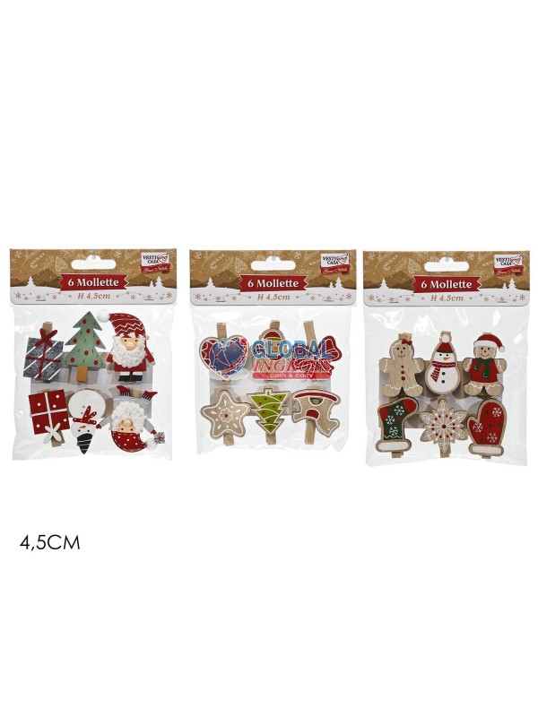 MOLLETTE NATALE C/PERSONAGGIO 6pz