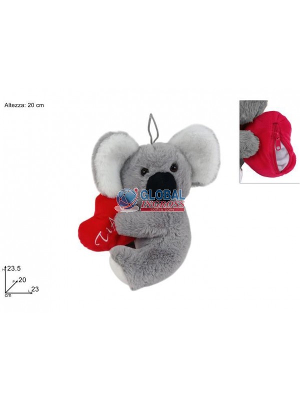 PELUCHE KOALA C/CUORE 20cm