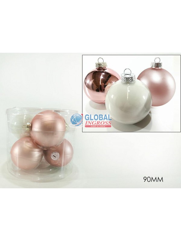 PALLE ROSA/PANNA 6pz 90mm