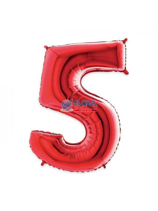 MYLAR NUMERO ROSSO 5 1mt