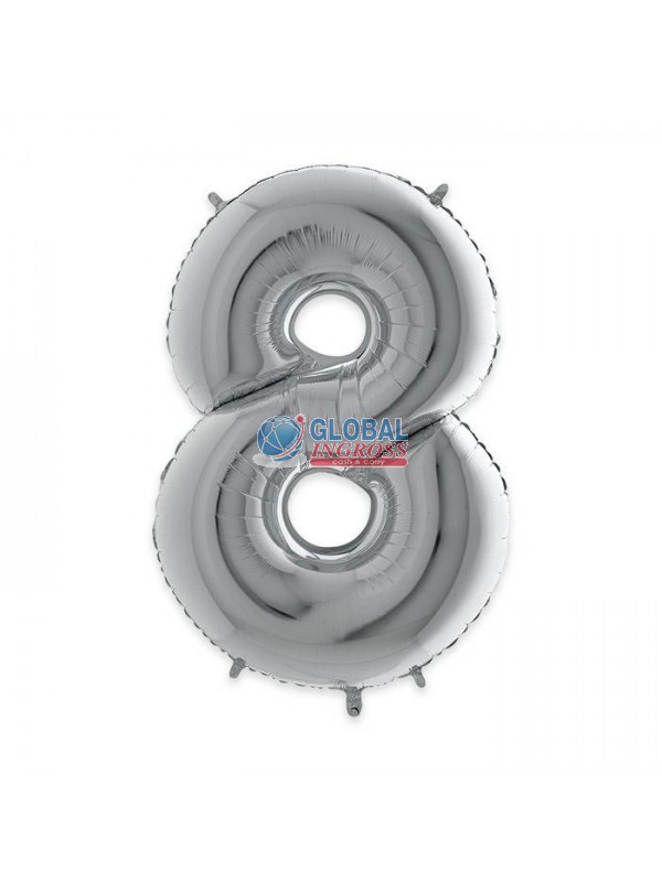 MYLAR NUMERO ARGENTO 8 1mt