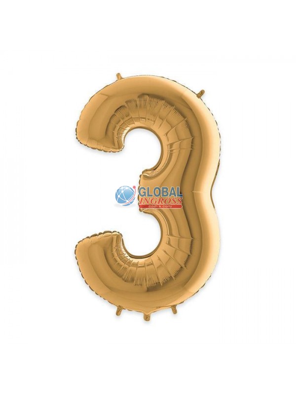 MYLAR NUMERO ORO 3 1mt