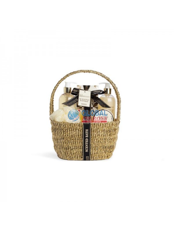SET SCENTED BATH GOLD 6pz BASKET