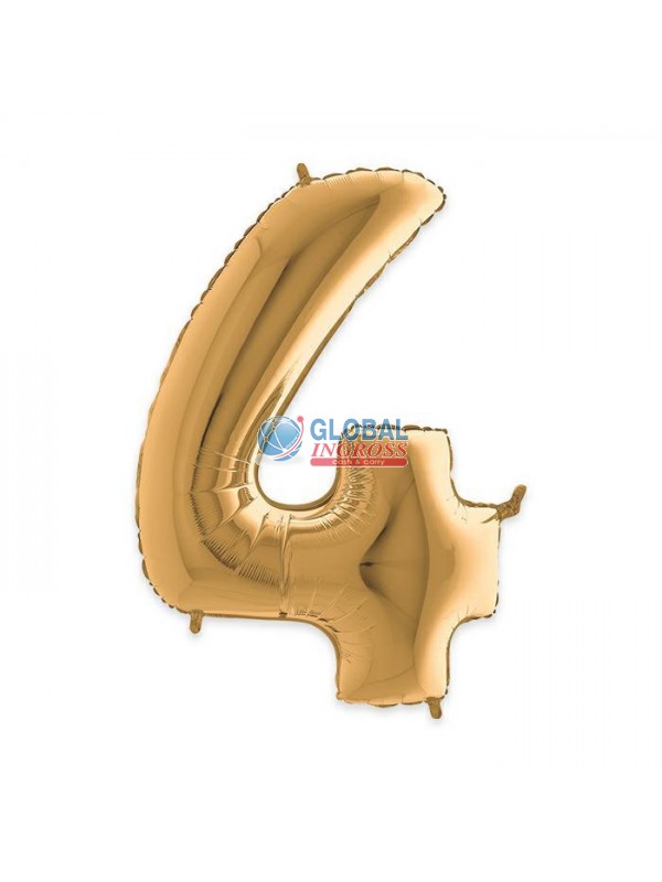 MYLAR NUMERO ORO 4 1mt