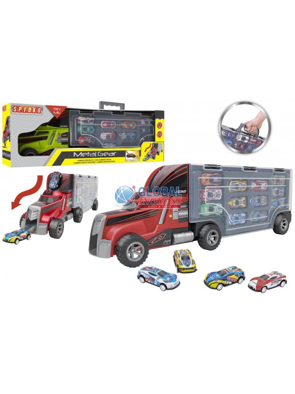 CAMION PORTA AUTO C/12 AUTO METALLO