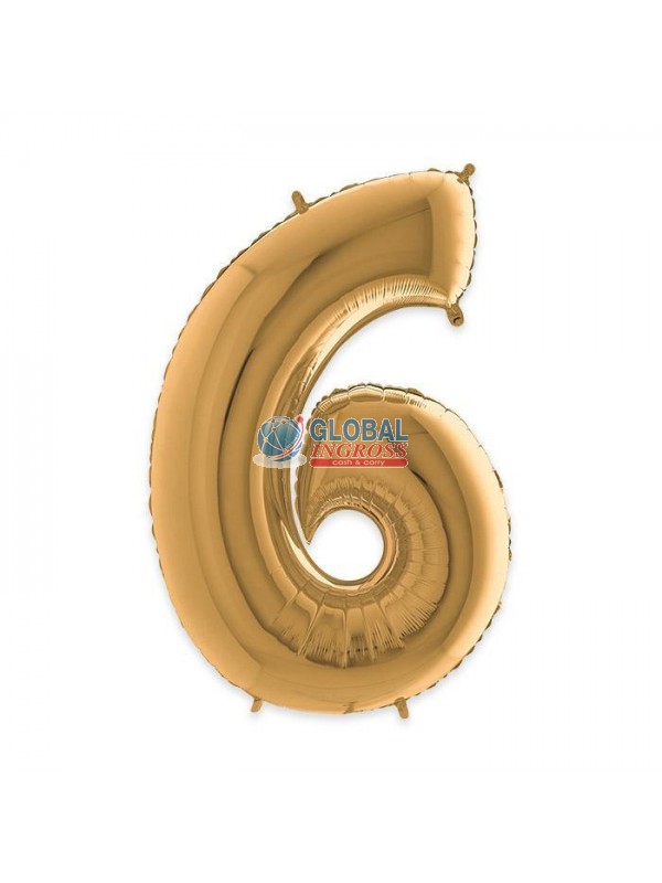 MYLAR NUMERO ORO 6 1mt