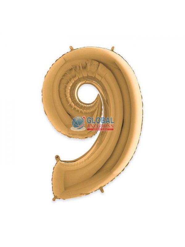 MYLAR NUMERO ORO 9 1mt