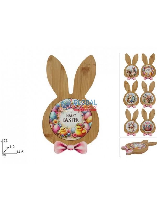 TAGLIERE CONIGLIO LEGNOE CERAMICA