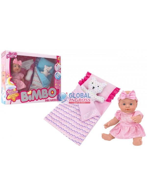 BAMBOLOTTO 31cm C/LETTINO E ACCESSORI