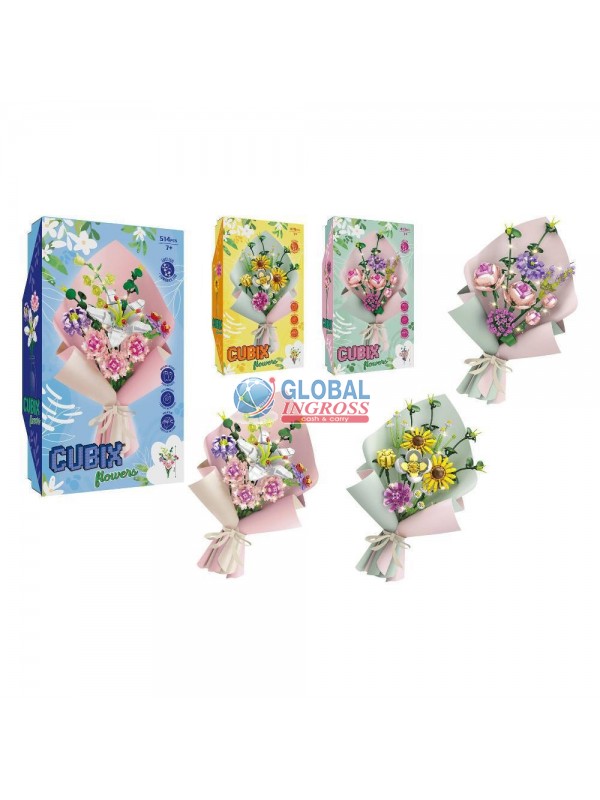 COSTRUZIONI BOUQUET FIORI REGALO CUBIX