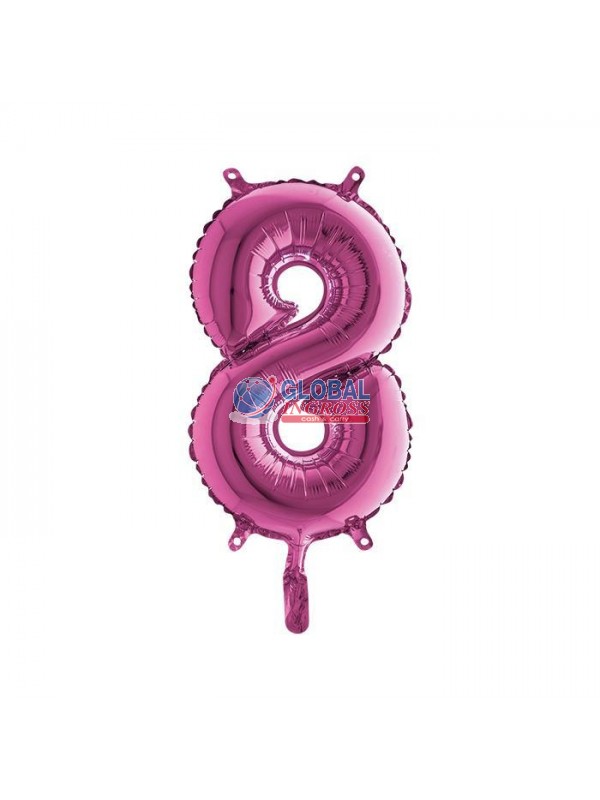 MYLAR NUMERO MEDIO FUXIA 8