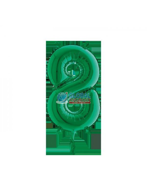 MYLAR NUMERO MEDIO VERDE 8