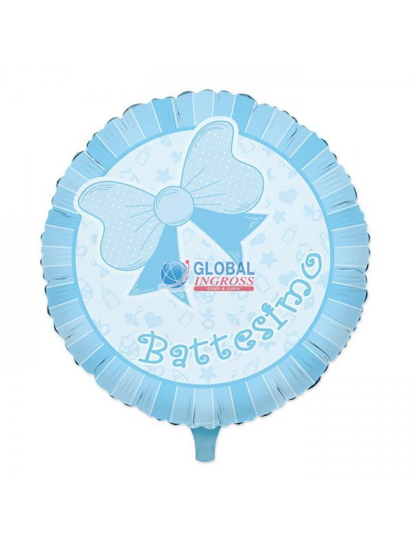 MYLAR 45cm BATTESIMO FIOCCO CELESTE