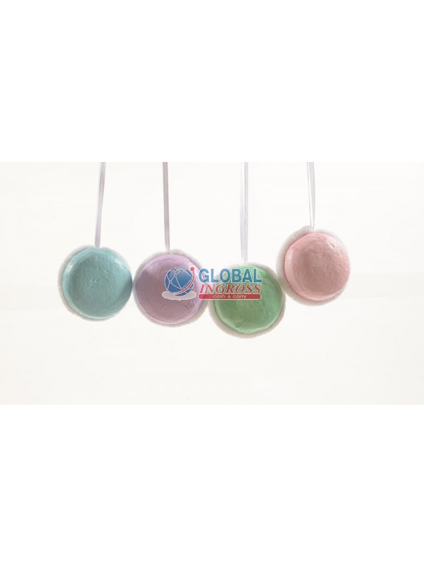 PENDENTE MACARON POLISTIROLO 6x3cm ASS.