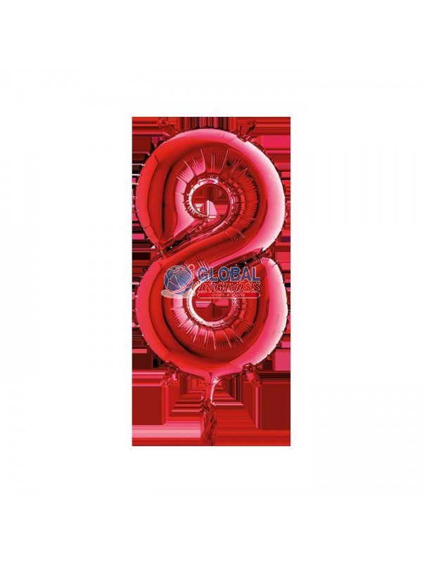 MYLAR NUMERO MEDIO ROSSO 8.