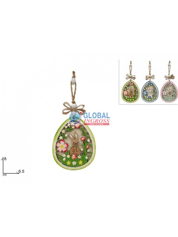 APPENDINO UOVO C/SCENARIO IN LEGNO