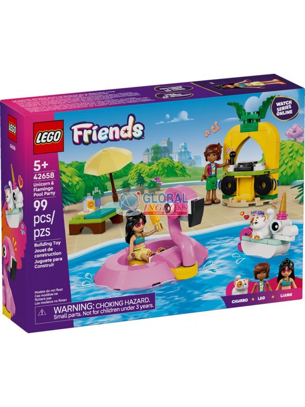 LEGO FRIENDS POOL PARTYUNICORNO E FENICOTTERO